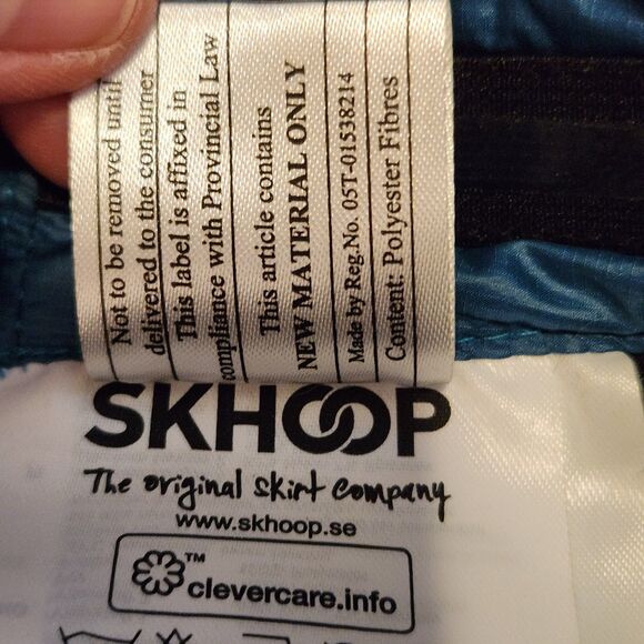 SKHOOP Quilted Insulated Mini Skirt, Deep Lake Blue, Winter Activewear Sz L - Picture 8 of 10